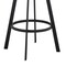 Armen Living Dione 30" Bar Height Swivel Gray Faux Leather and Black Metal Bar Stool 840254335059 - alternate 8
